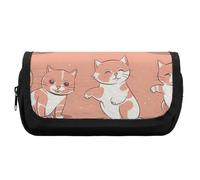 HETVBNS Cat's Movements Are Different Pencil Case Extra Large, Double Layer Pencil Pouch with Zipper, Portable Cosmetic Bags for Travel, Office Stationery Organizer for Women Men