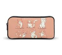 HETVBNS Cat's Movements Are Different Pencil Case Large Capacity Zipper Pouch, Durable Pencil Box Organizer, Portable Small Cosmetic Bag for Office, Travel