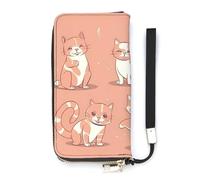 HETVBNS Cat's Movements Are Different Wallet, Elegant Wristlet Wallet with Multi-Card Slots, PU Leather Long Purse for Women, Men