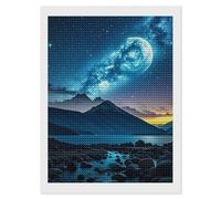 HETVBNS Celestial Night Sky Diamond Painting Kits for Adults, Full Round Drill DIY Diamond Art for Beginners, 5D Gem Art and Crafts for Home Wall Decor 12"x16"