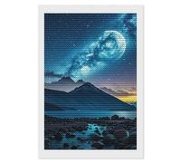 HETVBNS Celestial Night Sky Diamond Painting Kits for Adults, Full Round Drill DIY Diamond Art for Beginners, 5D Gem Art and Crafts for Home Wall Decor 8"x12"