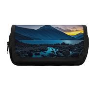 HETVBNS Celestial Night Sky Pencil Case Extra Large, Double Layer Pencil Pouch with Zipper, Portable Cosmetic Bags for Travel, Office Stationery Organizer for Women Men