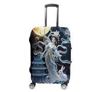 HETVBNS Chang'e Fairy Luggage Cover, Elastic Luggage Protector Fits 19-32in Suitcases, Washable & Anti-Scratch Suitcase Cover for Men Women, style, Small, Classic