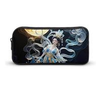 HETVBNS Chang'e Fairy Pencil Case Large Capacity Zipper Pouch, Durable Pencil Box Organizer, Portable Small Cosmetic Bag for Office, Travel