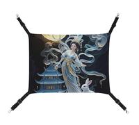 HETVBNS Chang'e Fairy Pet Hammock for Cats & Dogs, Soft Breathable Canvas Hanging Hammock with Adjustable Straps, Comfortable & Durable Hanging Bed for Small to Medium Pets