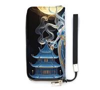 HETVBNS Chang'e Fairy Wallet, Elegant Wristlet Wallet with Multi-Card Slots, PU Leather Long Purse for Women, Men