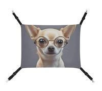 HETVBNS Chihuahua Dog Glasses Pet Hammock for Cats & Dogs, Soft Breathable Canvas Hanging Hammock with Adjustable Straps, Comfortable & Durable Hanging Bed for Small to Medium Pets