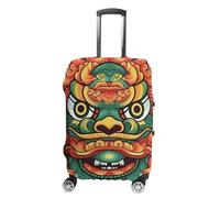 HETVBNS Chinese Lion New Year Luggage Cover, Elastic Luggage Protector Fits 19-32in Suitcases, Washable & Anti-Scratch Suitcase Cover for Men Women, style, L, Classic
