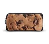 HETVBNS Chocolate Cookie Pencil Case Large Capacity Zipper Pouch, Durable Pencil Box Organizer, Portable Small Cosmetic Bag for Office, Travel