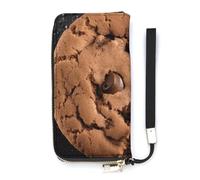 HETVBNS Chocolate Cookie Wallet, Elegant Wristlet Wallet with Multi-Card Slots, PU Leather Long Purse for Women, Men