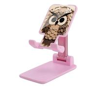 HETVBNS Coffee Bean Owl Print Phone Stand for Desk - Adjustable & Foldable Tablet Stand Portable Cell Phone Stand Holder Compatible with 4-13" Smartphones, Tablets