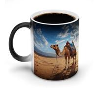 HETVBNS Coffee Mug Color Changing Mug Camel Sky Heat Sensitive Mug Novelty Coffee Mugs Funny Coffee Cups Travel Mug Ceramic Mug Sublimation Mugs