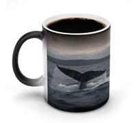 HETVBNS Coffee Mug Color Changing Mug Humpback Whale Tail Ocean Heat Sensitive Mug Novelty Coffee Mugs Funny Coffee Cups Travel Mug Ceramic Mug Sublimation Mugs