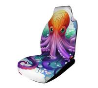 HETVBNS Colorful Breathable Car Seat Cover Octopus Front Seat Protector with Elastic Edge Car Seat Pads Car Interior Accessories Fits SUV Sedan Van