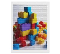 HETVBNS Colorful Building Blocks Diamond Painting Kits for Adults, Full Round Drill DIY Diamond Art for Beginners, 5D Gem Art and Crafts for Home Wall Decor 12"x16"