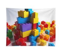 HETVBNS Colorful Building Blocks Tapestry Wall Hanging - 30"x40" Aesthetic Tapestries Soft Polyester Wall Art Decor Large Tapestry for Bedroom Living Room Dorm Backdrop, Hanging Kit Included