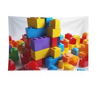 HETVBNS Colorful Building Blocks Tapestry Wall Hanging - 60"x90" Aesthetic Tapestries Soft Polyester Wall Art Decor Large Tapestry for Bedroom Living Room Dorm Backdrop, Hanging Kit Included