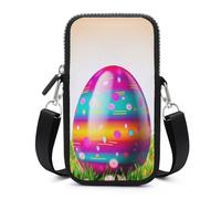 HETVBNS Colorful Easter Egg Cell Phone Bag with Detachable Strap, Aesthetic Mini Sling Bag Small Crossbody Bag for Phone