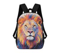 HETVBNS Colorful Lion Painting Backpack for Women Men, Durable 600D Polyester Bookbag with Large Capacity, Lightweight 17 Inch Laptop Backpack Minimalism Casual Daypack for Work, Travel