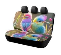 HETVBNS Colorful Little Bird Car Seat Covers for Back Seat Pet Protector, Universal Auto Rear Seats Cover, Non Slip Back Seats Covers for Car, Truck & SUV