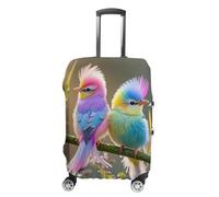 HETVBNS Colorful Little Bird Luggage Cover, Elastic Luggage Protector Fits 19-32in Suitcases, Washable & Anti-Scratch Suitcase Cover for Men Women, style, XL, Classic