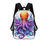 HETVBNS Colorful Octopus Backpack for Women Men, Durable 600D Polyester Bookbag with Large Capacity, Lightweight 17 Inch Laptop Backpack Minimalism Casual Daypack for Work, Travel