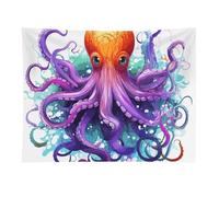 HETVBNS Colorful Octopus Tapestry Wall Hanging - 30"x40" Aesthetic Tapestries Soft Polyester Wall Art Decor Large Tapestry for Bedroom Living Room Dorm Backdrop, Hanging Kit Included
