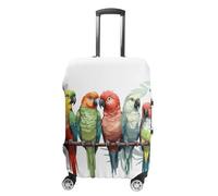 HETVBNS Colorful Parrots On Tree Luggage Cover, Elastic Luggage Protector Fits 19-32in Suitcases, Washable & Anti-Scratch Suitcase Cover for Men Women, style, L, Classic