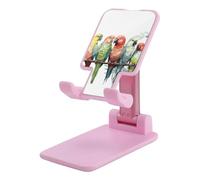 HETVBNS Colorful Parrots On Tree Phone Stand for Desk - Adjustable & Foldable Tablet Stand Portable Cell Phone Stand Holder Compatible with 4-13" Smartphones, Tablets