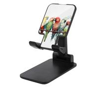 HETVBNS Colorful Parrots On Tree Phone Stand for Desk - Adjustable & Foldable Tablet Stand Portable Cell Phone Stand Holder Compatible with 4-13" Smartphones, Tablets