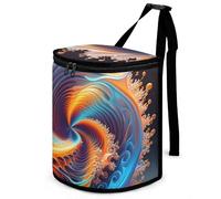 HETVBNS Colorful Spinning Car Trash Can with Lid, Leakproof Hanging Automotive Trash Bin, Waterproof Garbage Storage Bag for Vehicles, RV, Bathroom, Office