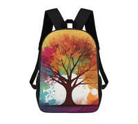 HETVBNS Colorful Tree Backpack for Women Men, Durable 600D Polyester Bookbag with Large Capacity, Lightweight 17 Inch Laptop Backpack Minimalism Casual Daypack for Work, Travel