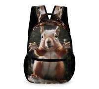 HETVBNS Comfortable 16in Backpack with Front Zipper & Dual Mesh Pockets