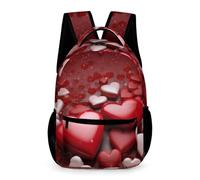 HETVBNS Comfortable 16in Backpack with Front Zipper & Dual Mesh Pockets