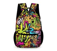 HETVBNS Comfortable 16in Backpack with Front Zipper & Dual Mesh Pockets