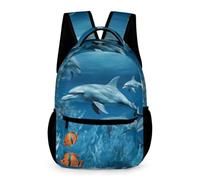 HETVBNS Comfortable 16in Backpack with Front Zipper & Dual Mesh Pockets