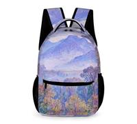HETVBNS Comfortable 16in Backpack with Front Zipper & Dual Mesh Pockets