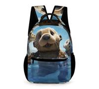 HETVBNS Comfortable 16in Backpack with Front Zipper & Dual Mesh Pockets