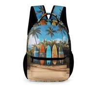 HETVBNS Comfortable 16in Backpack with Front Zipper & Dual Mesh Pockets