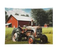 HETVBNS Company Farm Tractor Tapestry Wall Hanging - 60"x80" Aesthetic Tapestries Soft Polyester Wall Art Decor Large Tapestry for Bedroom Living Room Dorm Backdrop, Hanging Kit Included