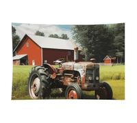 HETVBNS Company Farm Tractor Tapestry Wall Hanging - 60"x90" Aesthetic Tapestries Soft Polyester Wall Art Decor Large Tapestry for Bedroom Living Room Dorm Backdrop, Hanging Kit Included