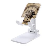 HETVBNS Compass Wind Road Map Phone Stand for Desk - Adjustable & Foldable Tablet Stand Portable Cell Phone Stand Holder Compatible with 4-13" Smartphones, Tablets