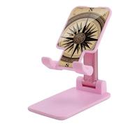 HETVBNS Compass Wind Road Map Phone Stand for Desk - Adjustable & Foldable Tablet Stand Portable Cell Phone Stand Holder Compatible with 4-13" Smartphones, Tablets