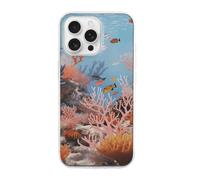 HETVBNS Compatible with iPhone 16 Case TPU, Slim Thin Lightweight Cover, Soft Scratch-Resistant Non-Slip Phone Cover, Coral Reef iPhone 16 Pro Max Case Classic Design