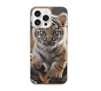 HETVBNS Compatible with iPhone 16 Case TPU, Slim Thin Lightweight Cover, Soft Scratch-Resistant Non-Slip Phone Cover, Cute Tiger iPhone 16 Pro Max Case Classic Design