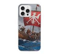 HETVBNS Compatible with iPhone 16 Case TPU, Slim Thin Lightweight Cover, Soft Scratch-Resistant Non-Slip Phone Cover, Warships at Sea iPhone 16 Pro Max Case Classic Design