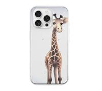HETVBNS Compatible with iPhone 16 Case TPU, Slim Thin Lightweight Cover, Soft Scratch-Resistant Non-Slip Phone Cover, Cute Giraffe iPhone 16 Pro Case Classic Design