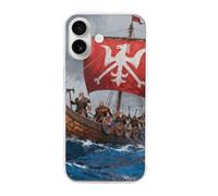 HETVBNS Compatible with iPhone 16 Case TPU, Slim Thin Lightweight Cover, Soft Scratch-Resistant Non-Slip Phone Cover, Warships at Sea iPhone 16 Case Classic Design