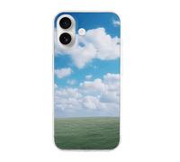 HETVBNS Compatible with iPhone 16 Case TPU, Slim Thin Lightweight Cover, Soft Scratch-Resistant Non-Slip Phone Cover, White Clouds Sky iPhone 16 Case Classic Design
