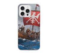 HETVBNS Compatible with iPhone 16 Case TPU, Slim Thin Lightweight Cover, Soft Scratch-Resistant Non-Slip Phone Cover, Warships at Sea iPhone 16 Pro Case Classic Design